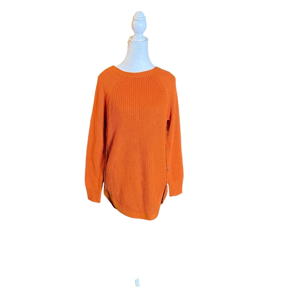 RD Style Stitch Fix Exclusive Orange Button Accent‎ Knit Sweater XS NWT